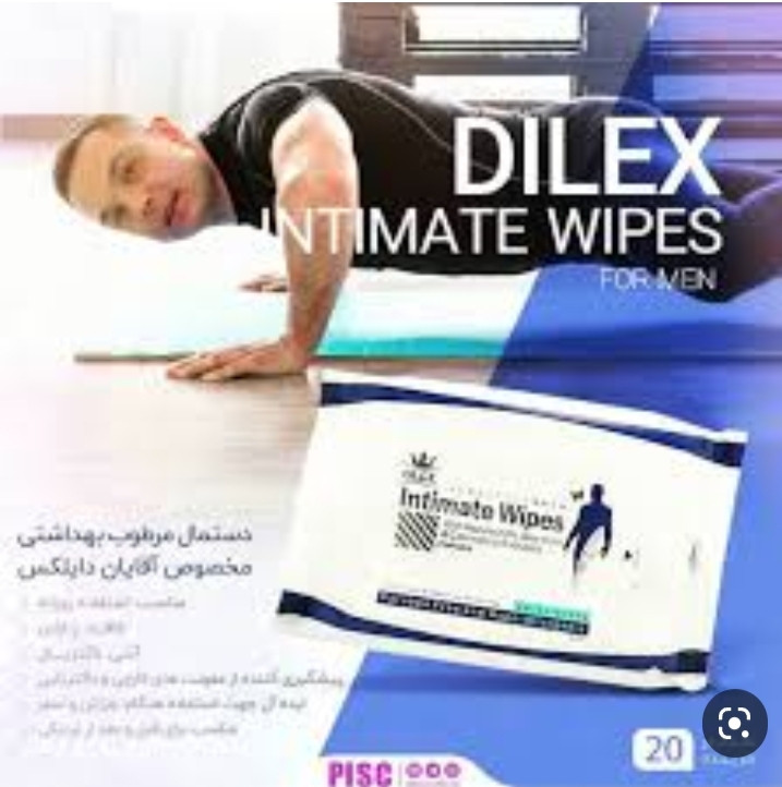 دستمال مرطوب بهداشتی مخصوص آقایان دایلکس 20 عددی
